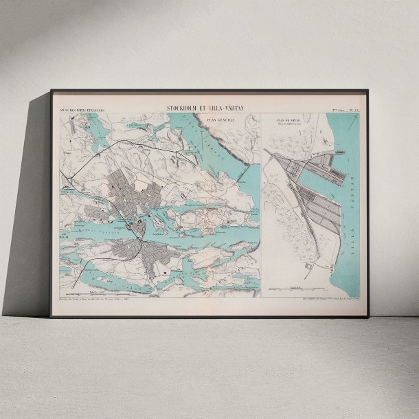 Stockholm &amp; Lilla-V�rtan 1890 - S�kort