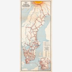 Sveriges Statsbanor 1947 - Anslagstidtabeller - Jernbanekort