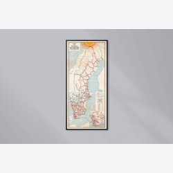 Sveriges Statsbanor 1947 - Anslagstidtabeller - Jernbanekort