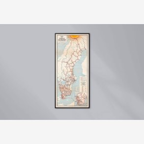 Sveriges Statsbanor 1947 - Anslagstidtabeller - Jernbanekort