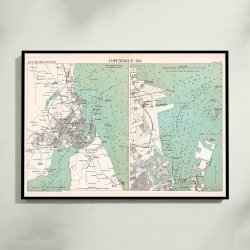 K�benhavn 1888 - Copenhague - S�kort