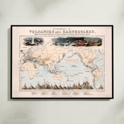 Vulkaner &amp; jordsk�lv 1850 - Anskuelsestavle