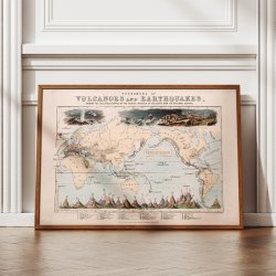 Vulkaner &amp; jordsk�lv 1850 - Anskuelsestavle