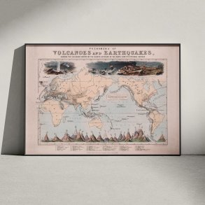 Vulkaner & jordsk�lv 1850 - Anskuelsestavle