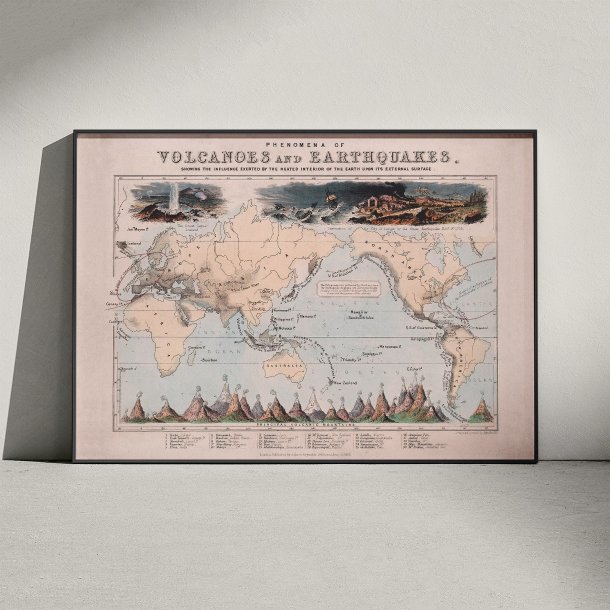 Vulkaner &amp; jordsk�lv 1850 - Anskuelsestavle