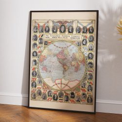 Hele verden p� �n halvkugle 1933 - Verdenskort