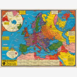 Krigen i Europa: Begivenheder og fronter 1944 1944 - Krigskort