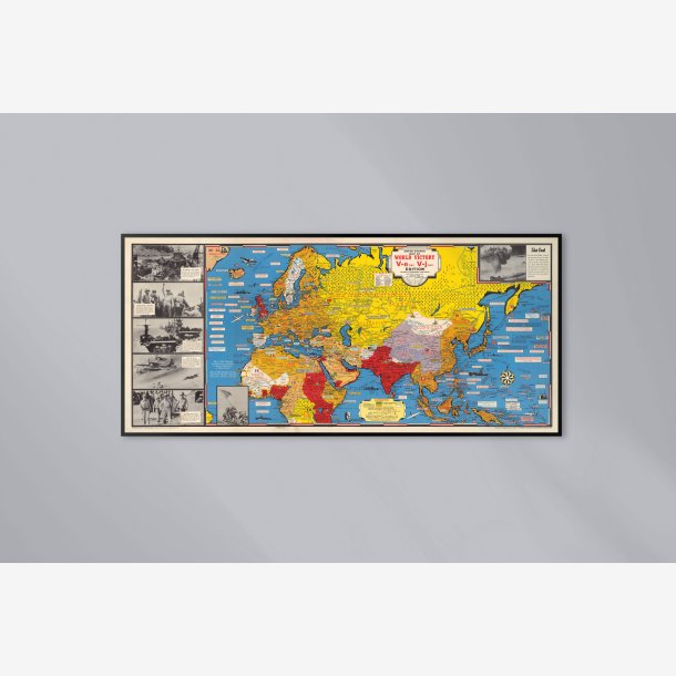 Sejren i Europa: Historisk verdenskort 1945 - Krigskort