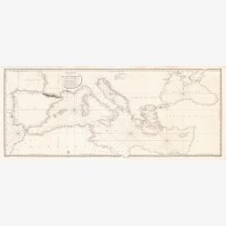 Middelhavet - Carte Reduite De La Mer Mediterranee 1833 - S�kort