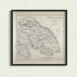 Kort over Als 1851 - Plakat