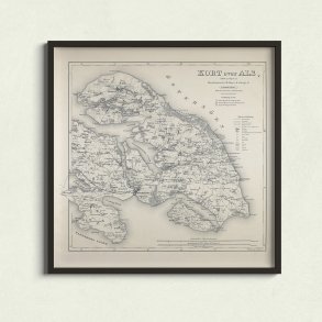 Kort over Als 1851 - Plakat