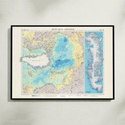 Ishavet og Gr�nland 1959 - Arktisk landkort