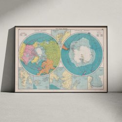 Polaromr�derne 1922 - Verdenskort