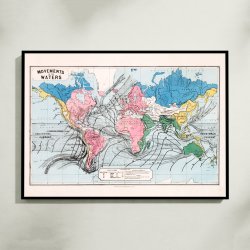 Havstr�mmenes Bev�gelser 1862 - Temakort