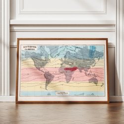 Verdens Klimazoner 1862 - Klimakort