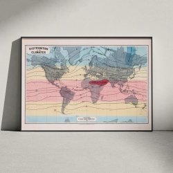 Verdens Klimazoner 1862 - Klimakort