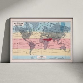 Verdens Klimazoner 1862 - Klimakort