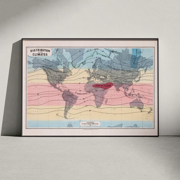 Verdens Klimazoner 1862 - Klimakort