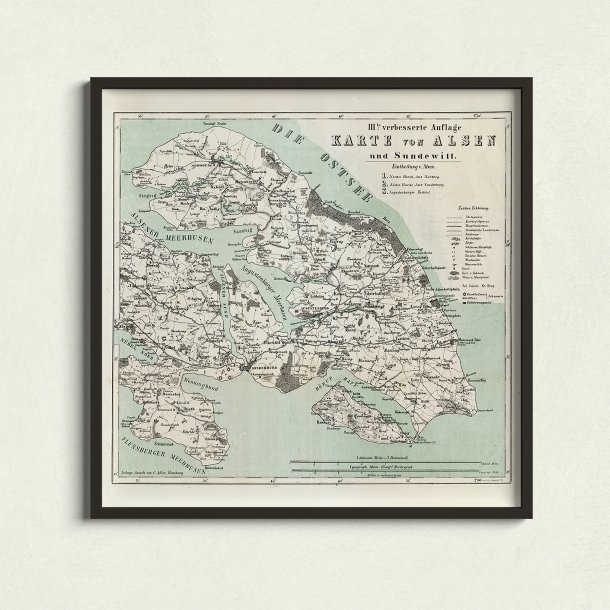 Als &amp; Sundeved 1864 - Tysk kort