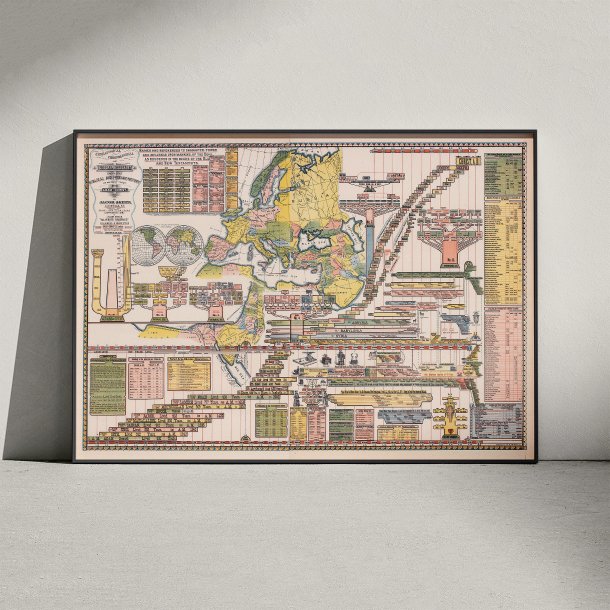 Sl�gtstavle og Verdenshistorie 1887 - Historisk oversigtskort