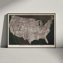 USA's Topografi 1893 - Landkort