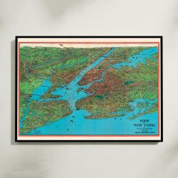 New York og Omegn 1925 - Bykort