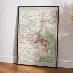 Svendborg By 1873 - Bykort