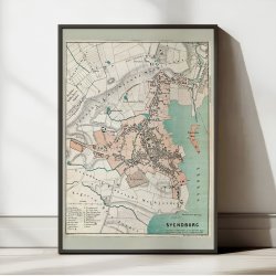 Svendborg By 1873 - Bykort