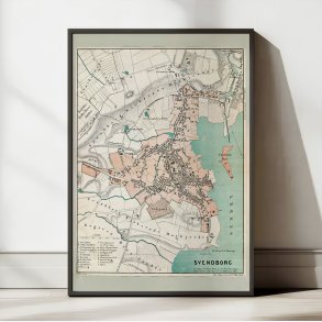 Svendborg By 1873 - Bykort