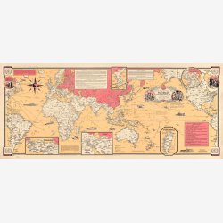 Verdens Frihed 1950 - Illustreret verdenskort