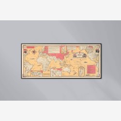 Verdens Frihed 1950 - Illustreret verdenskort