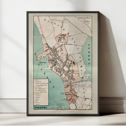 Faaborg by 1873 - Bykort