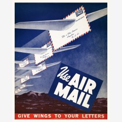 Airmail: Give Wings to Your Letters 1949 - Reklameplakat
