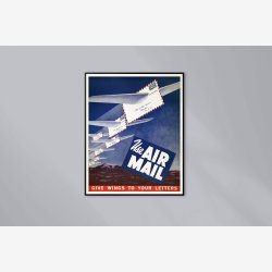 Airmail: Give Wings to Your Letters 1949 - Reklameplakat