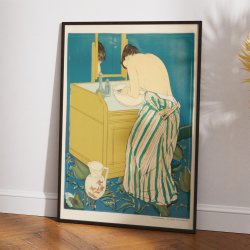 Woman Bathing - Mary Cassatt 1891 - Kunstplakat