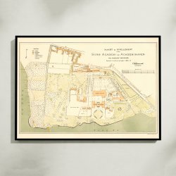 Sor� Akademi 1883 - Historisk kort