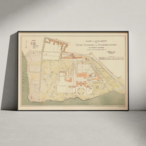 Sor� Akademi 1883 - Historisk kort