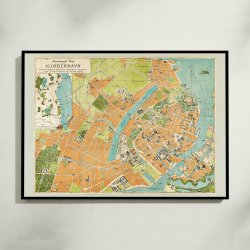 Monumentalplan over K�benhavn med Forst�der 1891 - Bykort