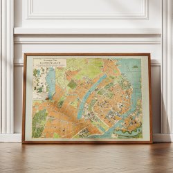 Monumentalplan over K�benhavn med Forst�der 1891 - Bykort