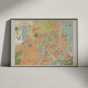 Monumentalplan over K�benhavn med Forst�der 1891 - Bykort