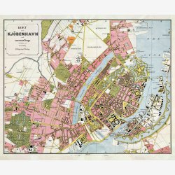 Kort over K�benhavn og N�rmeste Omegn 1888 - Bykort