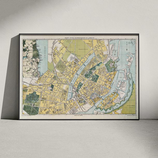 Kort over K�benhavn og Omegn 1897 - Bykort