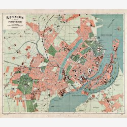 K�benhavn med Forst�der 1890 - Bykort