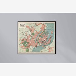 K�benhavn med Forst�der 1890 - Bykort
