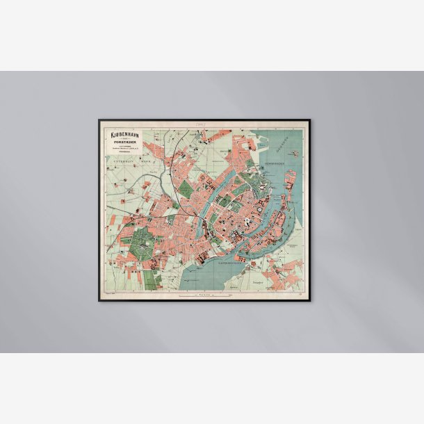 K�benhavn med Forst�der 1890 - Bykort