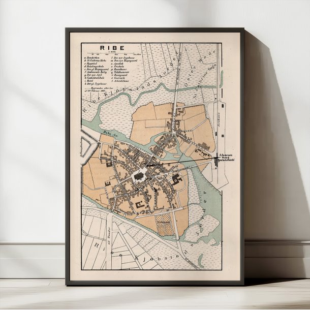 Ribe 1880 - Bykort
