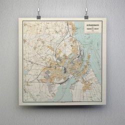 K�benhavn med N�rmeste Omegn 1897 - Bykort