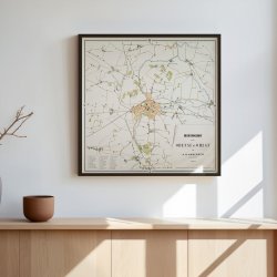 Orienteringskort over Odense og Omegn 1885 - Bykort