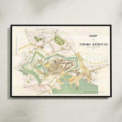 Nyborg K�bstad 1891 - Historisk bykort