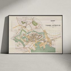 Nyborg K�bstad 1891 - Historisk bykort